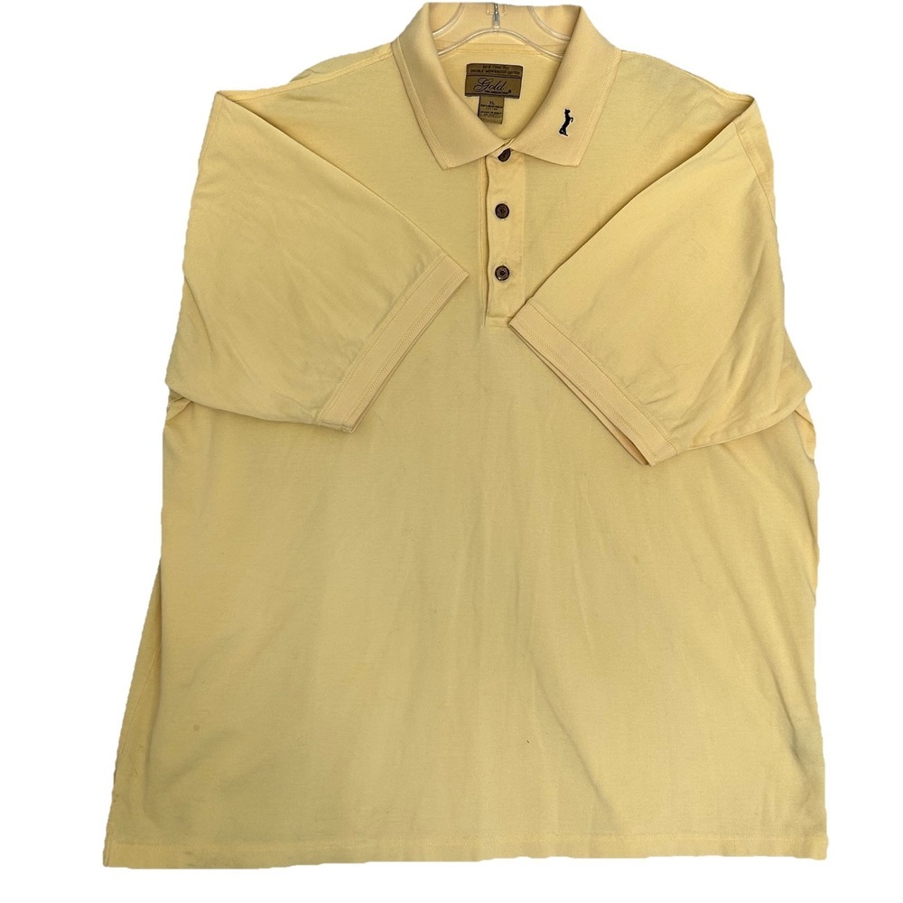 Tri Mountain Gold 60's Two Ply Golf Shirt  Men's Size  XL